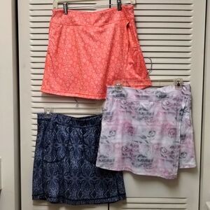 NEW BUNDLE OF 3 Grand Slam Women's Skorts Golf Tennis